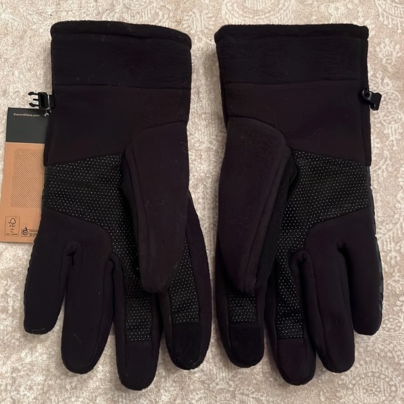 Brand New The North Face Denali ETip Touchscreen Gloves Zippered Black Plaid - Picture 7 of 13